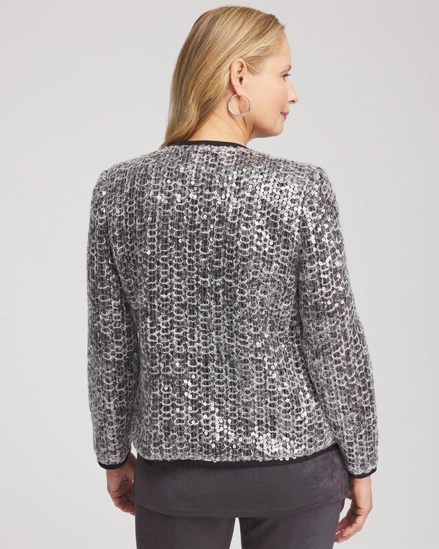 Travelers Collection Refined Sequins Netted Jacket - image 3
